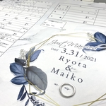 世界で一つだけの婚姻届♡︎名入れ日付入れ可能！オリジナル婚姻届　大人可愛い　シンプル大理石マーブル模様