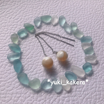 夜光貝のコロコロたまご🥚のピアス