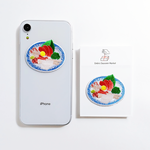 新鮮！お刺身盛り合わせ 2WAYS！刺繍のアイロンワッペン＆ステッカー スマホケースにも！