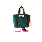 足付き(A)ECO MINI BAG  ( bottle green♪ ) ☆送料無料