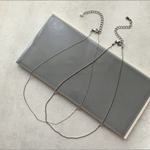 特集掲載【176】〜ステンレス製〜　２連silverchain necklaces 