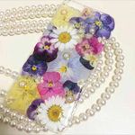 iPhone6・iPhone6S対応☆押し花ケース☆ビオラ☆大人☆