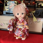メルちゃんの着物セット*赤に桜