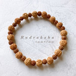 貴重 ホワイトルドラクシャ×ナチュラルルドラクシャ［菩提樹の実］-Rudraksha- 17cm
