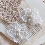 刺繍フラワーパーツ2個♡