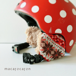 再販☆macarocaron / ヘルメット装着用イヤーマフ /  レッド