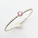 【silver925】 2ｍｍ　ピンクサファイア　1.2ｍｍつぶつぶタイプ／アレルギー対応・ピンキーリング・ドット
