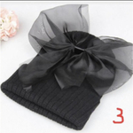 女の子  チュール ニット帽  