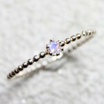 【silver925】 2ｍｍ　ブルームーンストーン　1.2ｍｍつぶつぶタイプ／アレルギー対応・ピンキーリング・ドット