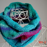 ☆彡　　野呂英作の段染め毛糸”くれおぱとら” のCowl Neck Warmer 