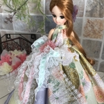 リカちゃん　着物ドレス　和装ドレス　✨鶯🌺✨