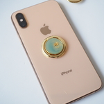 クリア感あるライトブルー■シンプルだけど高級感ある大人向けスマホリング