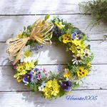 Spring flower garden リース*春の花畑