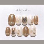〜Dog.Nail〜 ヨークシャーテリア(パールフラワー)
