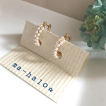 再販❗️️minisilkypearl×たくさん フープピアス