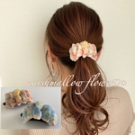 送料無料★marshmallow flower♡✴︎【バナナクリップ アーチ型】