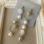 淡路玉  アシンメトリー ピアス/イヤリング