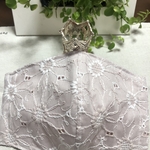 ☆春色マスク小池都知事と同柄レース生地☆マーガレット刺繍レース