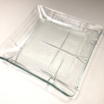 かすり　　小皿　昭和レトロガラス　アンティーク　型ガラス　もったいないをカタチに　思い出と一緒に
