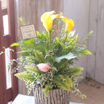 お部屋で楽しむ♪ 淑やかカラー花束植え