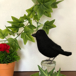 羊毛フェルトの野鳥 ハシボソガラス