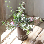 引っ掛けブリキの花束植え　ブラウン