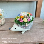 《新作》＊.・.＊。ハリネズミ🦔フラワーポット＊。・＊