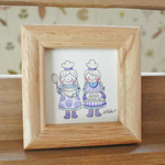 ミニ額原画「パティシエ姉妹」