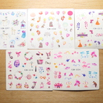 〖5枚〗ウォーターネイルシール ◇ゆめかわアソート