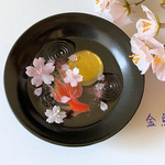 【受注生産】桜の舞う池〜月夜の金魚
