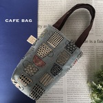 【再販】カフェバック  テイクアウト ミニバック ブルー 北欧 カップ
