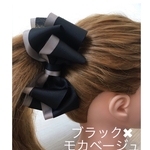 バイカラー♡ボリュームリボンバナナクリップ