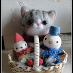 ＊ねこちゃん×ゆきだるまかご＊