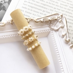 ビーズリング4点セット ❤︎ cream gold
