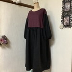 お値下げ　ウール切り替えてワンピース💕