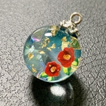 IORI resin椿の花レジンネックレス