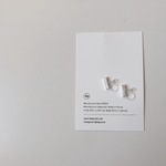silver short stick earring