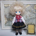 リバーシブルベストセット　女の子用　タータンチェック柄　オビツ11・ねんどろいどどーる・ピコニーモP用