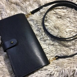オーダー◼️持ち手ループタイプ　レザースマホケース　ブラックプレミアム