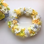 春のリース❤︎yellow & white