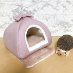 ハリネズミさんのドーム型ハウス18cm+中敷き・ヒーターポケット♪ミルクベリー