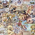 (再販×1)🧸テディベアの紙ものセットC🧸＊コラージュ素材＊ジャンクジャーナル