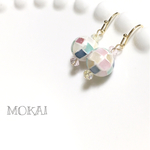 ＊パステルカラーの天然シェルボール＊ピアス＊イヤリング
