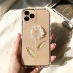 R16コスモス　　　　　　　　　　　iPhoneケース　スマホケース　クリアケース　フラワーケース