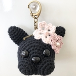 フレンチブルドッグキーホルダー　ブリンドル