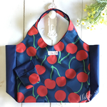 新柄ナイロンエコバッグ　さくらんぼ柄　　Lサイズ