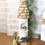 丸い屋根の円柱ハウス