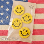 3月16日(木)まで【大】ニコちゃんワッペン　4個セット