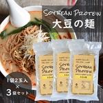大豆の麺 【3袋セット】ソイビーンプロテイン SOY BEAN PROTEIN ソイプロテイン 食物繊維 イソフラボン グルテンフリー コレステロールフリー 無添加 無着色 無糖 ソイミート