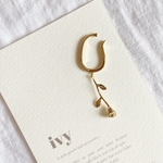 rose ear cuff gold ♡ 韓国アクセサリー 薔薇のゴールドイヤーカフ　（片耳）